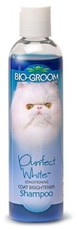 Шампунь для кошек Bio Groom Purrfect White Shampoo, повышающий яркость белого окраса, 237 мл