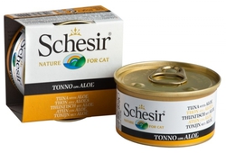 Консервированный корм для взрослых кошек Schesir на основе тунца и алое 85 г