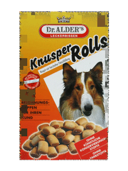 Лакомство для собак Knusper Rolls хрустящее печенье с ягненком с рисом 500 г