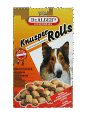 Лакомство для собак Knusper Rolls хрустящее печенье с ягненком с рисом 500 г