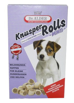 Лакомство для щенков Knusper Rolls хрустящее печенье с ягненком 500 г