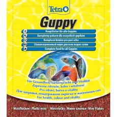 Основной корм для живородящих рыб  TetraGuppy Mini (хлопья)  12г 
