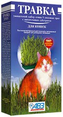 Травка для кошек 5 злаковых трав с питательным субстратом 170 г