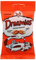 Лакомство для кошек Dreamies подушечки с курицей, 30 г