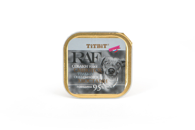 Консервы для собак TitBit RAF говядина 100 г