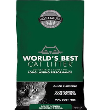 Наполнитель для кошачьего туалета World's Best кукурузный, комкующийся, ароматизированный 2,7 кг