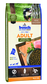 Сухой корм для взрослых собак Bosch Adult Poultry and Spelt 1 кг, 3 кг, 15 кг