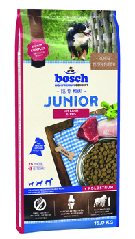 Сухой корм для щенков всех пород Bosch Junior Lamb and Rice с ягненком и рисом 3 кг, 15 кг