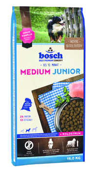 Сухой корм для щенков и юниоров средних пород Bosch Junior Medium 1 кг, 3 кг, 15 кг