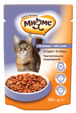 Консервированный корм для взрослых кошек Мнямс с ягненком в соусе 100 г