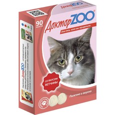 Лакомство для кошек Доктор Zoo ветчина, 90 таб