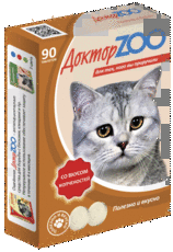 Лакомство для кошек Доктор Zoo копчености, 90 таб