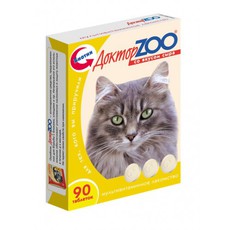 Лакомство для кошек Доктор Zoo сыр, 90 таб