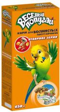 Корм для волнистых попугаев Зоомир Веселый попугай отборное зерно, 450 г