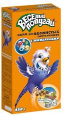 Корм для волнистых попугаев Зоомир Веселый попугай с минералами, 450 г