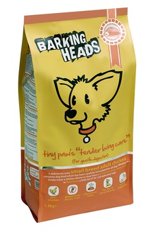Корм для собак мелких пород с чувствительным пищеварением Barking Heads Нежная забота для мелколапого, с курицей и рисом 1,5 кг, 4 кг, 12 кг