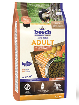 Сухой корм для взрослых собак всех пород Bosch Adult Salmone and Potato Бош с лососем и картофелем 1 кг, 3 кг, 15 кг