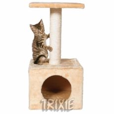 Домик для кошек Trixie, с когтеточкой, плюш, бежевый