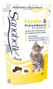 Лакомство для кошек Sanabelle Snack,   с форелью и клюквой, 55 г