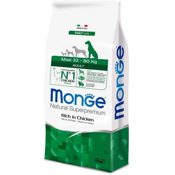 Сухой корм для взрослых собак крупных пород Monge Dog Daily Line Maxi 3 кг, 12 кг