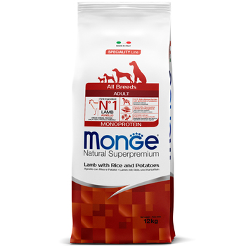 Сухой корм для взрослых всех пород ягненком, рисом и картофелем Monge Dog Speciality Line All Breeds 2,5 кг