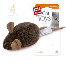 Игрушка для кошек Gigwi, мышь со звуковым чипом, 15 см