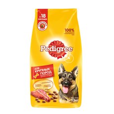 Сухой корм для взрослых собак Pedigree для крупных пород с говядиной сухой