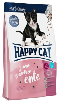 Сухой корм для котят Happy Cat Junior Grainfree Утка 300 гр, 1,4 кг