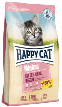 Сухой корм для котят Happy Cat Minkas Kitten Care с птицей 1,5 кг, 10 кг