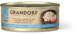 Влажный корм для кошек Grandorf, куриная грудка с креветками