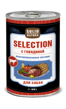 Влажный корм для собак Solid Natura Selection Говядина 970 гр