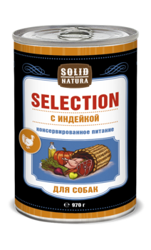 Влажный корм для собак Solid Natura Selection Индейка 970 гр