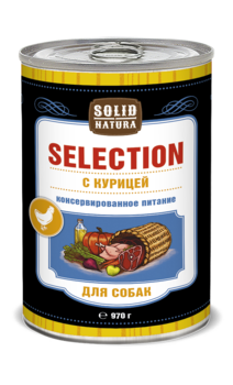 Влажный корм для собак Solid Natura Selection Курица 970 гр