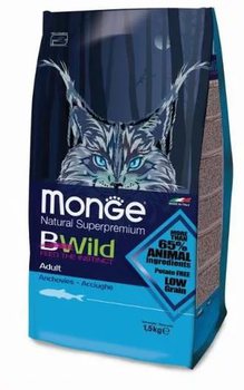 Сухой корм для кошек Monge Bwild Cat Anchovies с анчоусами 1,5 кг, 10 кг