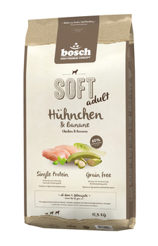 Полувлажный корм для собак  Bosch Soft с курицей и бананами 1 кг, 2,5 кг, 12,5 кг