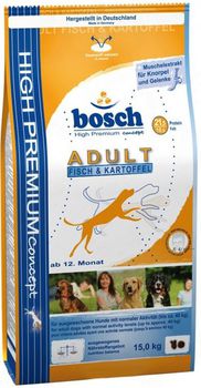 Сухой корм для собак Bosch Adult с рыбой и картофелем 1 кг, 3 кг, 15 кг