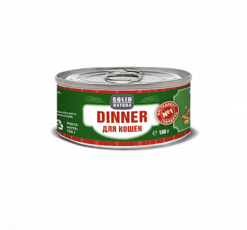 Консервированный влажный корм для кошек Solid Natura Dinner Говядина