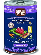 Консервированный влажный корм для собак Solid Natura Holistic Ягненок