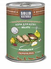 Консервированный влажный корм для котят Solid Natura Holistic Перепелка