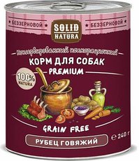 Консервированный влажный корм для собак Solid Natura Premium Рубец говяжий 240 гр