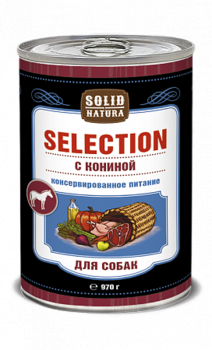 Консервированный влажный корм для собак Solid Natura Selection Конина 970 гр