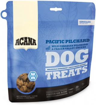 Сублимированное лакомство для собак Acana Pacific Pilchard на 100% состоят из дикой канадской сардины 35 гр, 92 гр