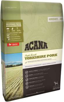 Сухой сбалансированный корм для собак и щенков Acana Singles Yorkshire Pork свинина 340 гр, 2 кг, 6 кг, 11,4 кг