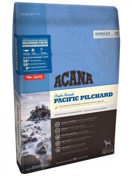 Сухой гипоаллергенный сбалансированный корм для собак и щенков Acana Singles Pacific Pilchard Тихоокеанская сардина 340 гр, 2 кг, 6 кг, 11,4 кг