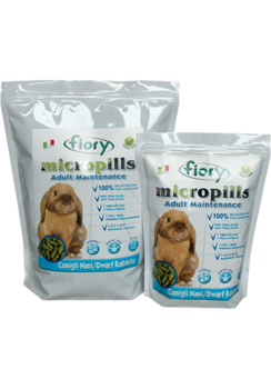 Корм для карликовых кроликов возрасте с 10 месяцев и старше Fiory Micropills Dwarf Rabbits 850 гр, 2 кг