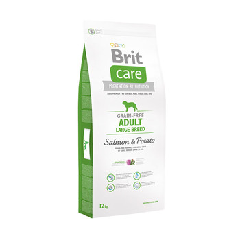 Сухой корм для взрослых собак крупн. пород  Лосось с картофелем  Brit Care Salmon & Potato Adult LargeBreed беззерн 3 кг, 12 кг