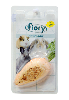 Минеральная кормовая добавка Fiory Carrosalt с солью в форме моркови 65 г