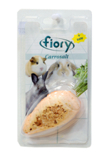 Минеральная кормовая добавка Fiory Carrosalt с солью в форме моркови 65 г