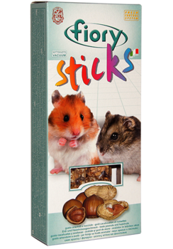 Лакомые палочки для хомяков Fiory Sticks с орехами, 2х50 г