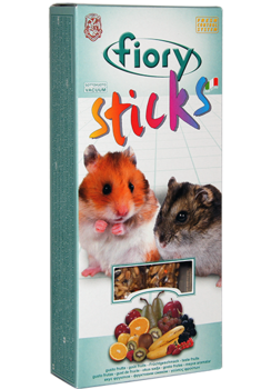 Лакомые палочки для хомяков Fiory Sticks с фруктами, 2х50 г